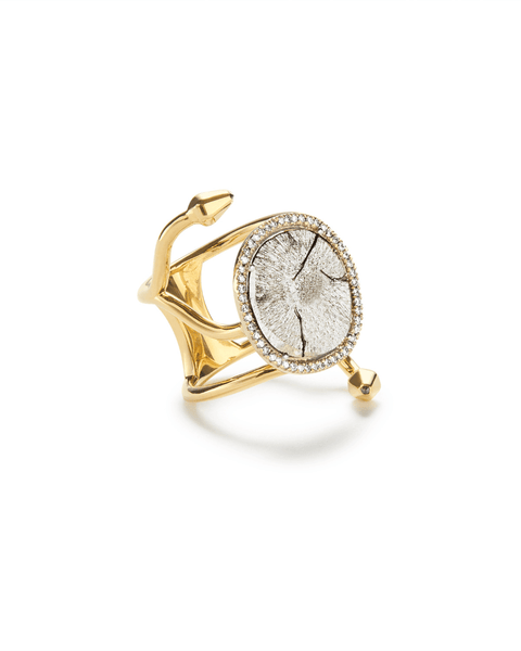 Diamond Slice Halo Ring - METAL X WIRE