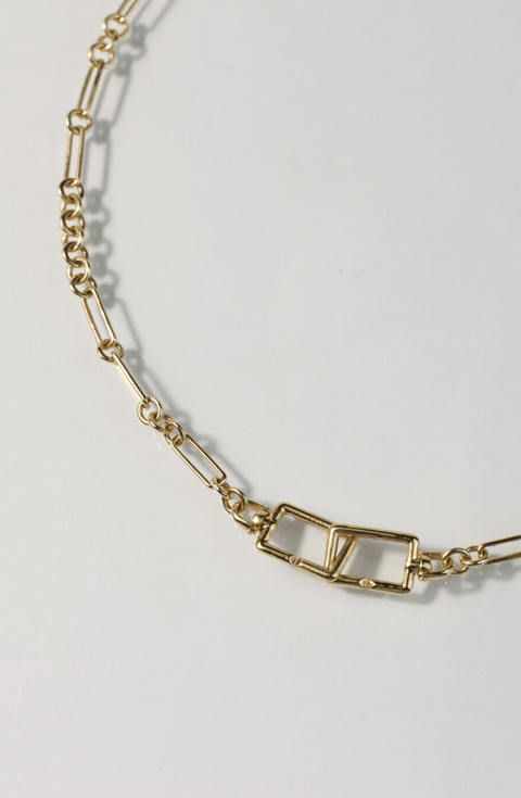 Lynx Interlocking Necklace - METAL X WIRE